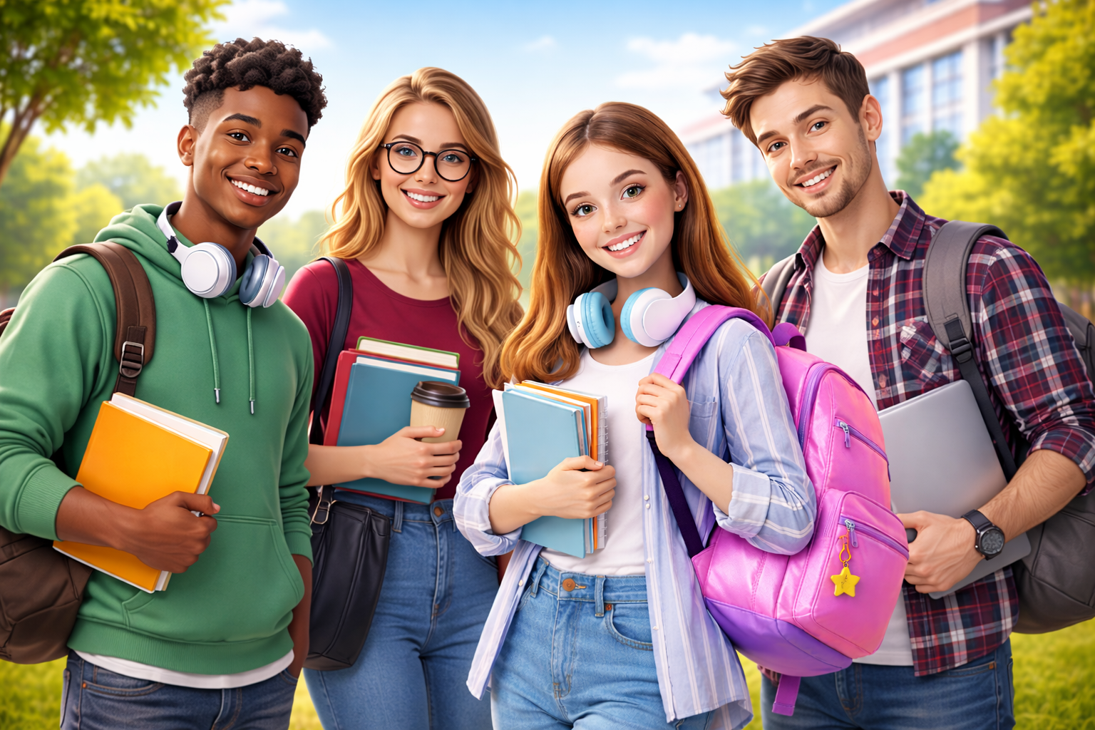 Students learning together